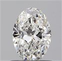 Natural Diamond 0.60 Carats, Oval with  Cut, F Color, VS2 Clarity and Certified by GIA
