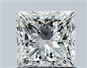 Natural Diamond 1.00 Carats, Princess with  Cut, H Color, VS1 Clarity and Certified by GIA