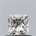 Natural Diamond 0.50 Carats, Princess with  Cut, J Color, VS1 Clarity and Certified by GIA