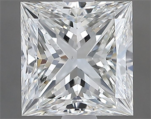 Foto Diamante Natural 1.50 quilates, Princesa , Color H, claridad VS2 y certificado GIA de