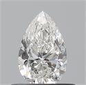 Natural Diamond 0.50 Carats, Pear with  Cut, G Color, SI2 Clarity and Certified by GIA