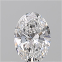 Natural Diamond 0.50 Carats, Oval with  Cut, E Color, SI1 Clarity and Certified by GIA