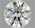 Natural Diamond 0.90 Carats, Round with Excellent Cut, I Color, SI2 Clarity and Certified by HRD