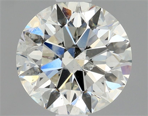 Picture of Natural Diamond 0.90 Carats, Round with Excellent Cut, I Color, SI2 Clarity and Certified by HRD
