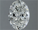 Natural Diamond 1.00 Carats, Oval with  Cut, H Color, SI1 Clarity and Certified by IGI