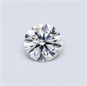 Natural Diamond 0.41 Carats, Round with Excellent Cut, E Color, VVS2 Clarity and Certified by GIA