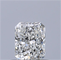 Natural Diamond 0.42 Carats, Radiant with  Cut, E Color, IF Clarity and Certified by GIA