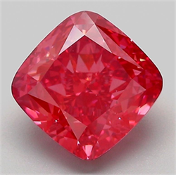 Picture of Lab Grown Diamond 3.13 Carats, CUSHION MODIFIED with  Cut, Fancy Vivid Pink Color, VS1 Clarity and Certified by IGI