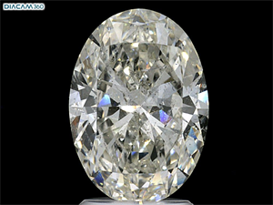 Picture of Natural Diamond 3.01 Carats, Oval with  Cut, J Color, I1 Clarity and Certified by GIA