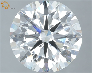 Picture of Lab Grown Diamond 2.90 Carats, Round with Ideal Cut, E Color, VVS2 Clarity and Certified by IGI