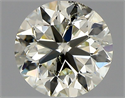 Natural Diamond 1.00 Carats, Round with Very Good Cut, L Color, SI2 Clarity and Certified by HRD