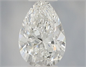 Natural Diamond 0.40 Carats, Pear with  Cut, F Color, VVS2 Clarity and Certified by IGI