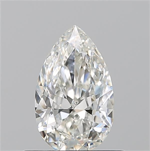 Picture of Natural Diamond 0.51 Carats, Pear with  Cut, I Color, VVS1 Clarity and Certified by GIA