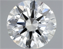 Natural Diamond 0.54 Carats, Round with Excellent Cut, J Color, VVS2 Clarity and Certified by GIA