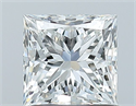 Natural Diamond 1.01 Carats, Princess with  Cut, G Color, SI1 Clarity and Certified by GIA