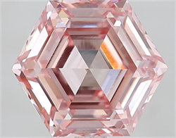 Picture of Lab Grown Diamond 3.76 Carats, HEXAGONAL with  Cut, Fancy Intense Pink Color, VVS2 Clarity and Certified by IGI