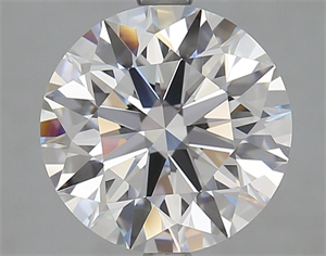Picture of Lab Grown Diamond 3.84 Carats, Round with Ideal Cut, D Color, IF Clarity and Certified by IGI