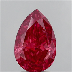 Picture of Lab Grown Diamond 3.11 Carats, Pear with  Cut, Fancy Vivid Pink Color, VS2 Clarity and Certified by IGI