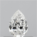Natural Diamond 0.19 Carats, Pear with  Cut, E Color, SI2 Clarity and Certified by IGI