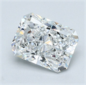 Natural Diamond 1.51 Carats, Radiant with  Cut, E Color, VVS2 Clarity and Certified by GIA