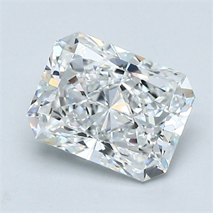 Picture of Natural Diamond 1.51 Carats, Radiant with  Cut, E Color, VVS2 Clarity and Certified by GIA