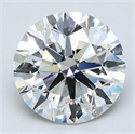 Natural Diamond 2.70 Carats, Round with Excellent Cut, G Color, VVS1 Clarity and Certified by GIA