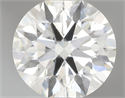 Natural Diamond 0.54 Carats, Round with Excellent Cut, H Color, SI2 Clarity and Certified by GIA