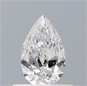 Natural Diamond 0.40 Carats, Pear with  Cut, D Color, SI2 Clarity and Certified by GIA