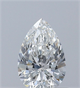 Natural Diamond 0.50 Carats, Pear with  Cut, F Color, SI2 Clarity and Certified by GIA