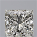 Natural Diamond 0.76 Carats, Princess with  Cut, H Color, VVS1 Clarity and Certified by IGI