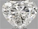 Natural Diamond 0.40 Carats, Heart with  Cut, J Color, SI1 Clarity and Certified by GIA
