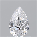 Natural Diamond 0.70 Carats, Pear with  Cut, D Color, VS2 Clarity and Certified by GIA