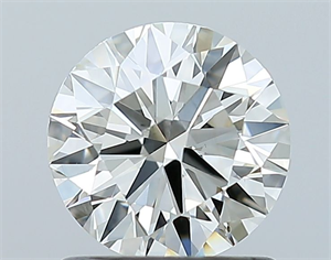 Picture of Natural Diamond 1.06 Carats, Round with Excellent Cut, J Color, SI1 Clarity and Certified by GIA