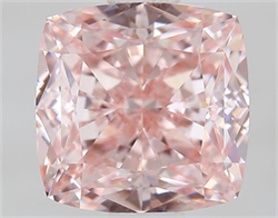 Picture of Lab Grown Diamond 1.53 Carats, CUSHION MODIFIED with  Cut, Fancy Intense Pink Color, VS1 Clarity and Certified by IGI