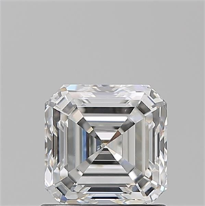 Foto Diamante Natural 1.02 quilates, Asscher , Color F, claridad SI1 y certificado GIA de