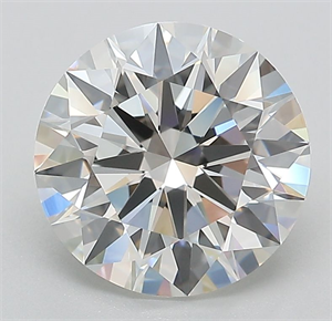 Picture of Lab Grown Diamond 2.86 Carats, Round with Ideal Cut, F Color, IF Clarity and Certified by IGI