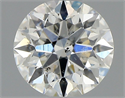 Natural Diamond 0.70 Carats, Round with Excellent Cut, H Color, SI2 Clarity and Certified by GIA