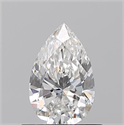 Natural Diamond 0.54 Carats, Pear with  Cut, F Color, VS2 Clarity and Certified by GIA