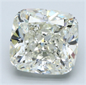 Natural Diamond 5.11 Carats, Cushion with  Cut, L Color, SI1 Clarity and Certified by GIA