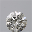 Natural Diamond 0.41 Carats, Round with Excellent Cut, H Color, IF Clarity and Certified by IGI