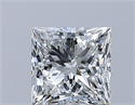 Natural Diamond 1.05 Carats, Princess with  Cut, G Color, VVS2 Clarity and Certified by GIA