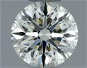 Natural Diamond 0.56 Carats, Round with Excellent Cut, J Color, VVS1 Clarity and Certified by IGI
