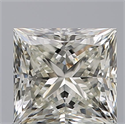 Natural Diamond 0.91 Carats, Princess with  Cut, H Color, VVS1 Clarity and Certified by IGI