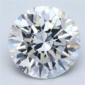 Picture of Natural Diamond 3.03 Carats, Round with Excellent Cut, F Color, SI1 Clarity and Certified by GIA