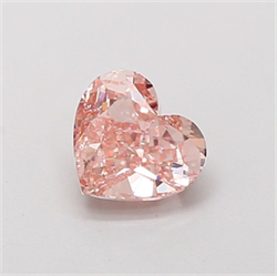 Picture of Lab Grown Diamond 1.43 Carats, Heart with  Cut, Fancy Intense Pink Color, VS1 Clarity and Certified by IGI