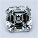 Lab Grown Diamond 1.01 Carats, Asscher with  Cut, F Color, VS2 Clarity and Certified by IGI