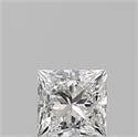 Natural Diamond 0.51 Carats, Princess with  Cut, F Color, VVS1 Clarity and Certified by GIA