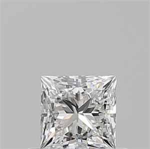Picture of Natural Diamond 0.51 Carats, Princess with  Cut, F Color, VVS1 Clarity and Certified by GIA