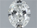 Natural Diamond 1.00 Carats, Oval with  Cut, H Color, SI2 Clarity and Certified by GIA