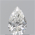 Natural Diamond 0.51 Carats, Pear with  Cut, H Color, VVS1 Clarity and Certified by GIA